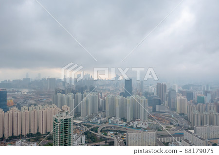 the cityscape of residential Area at kwun tong district, hk 26 March 2022 88179075
