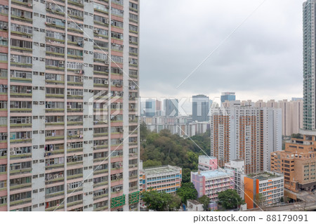 the cityscape of residential Area at Choi Wan estate, hk 26 March 2022 the cityscape of residential Area at Choi Wan estate, hk 26 March 2022 88179091