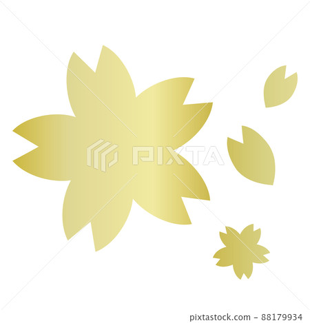 櫻花漸變金色 櫻花漸變金色 88179934