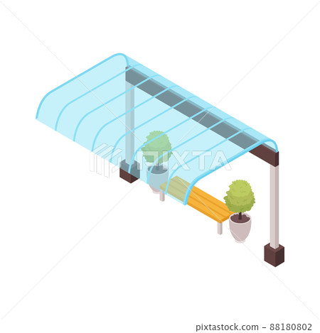 Isometric Rain Shelter Composition 88180802