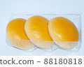 Custard cake with salted egg isolated on white background 88180818