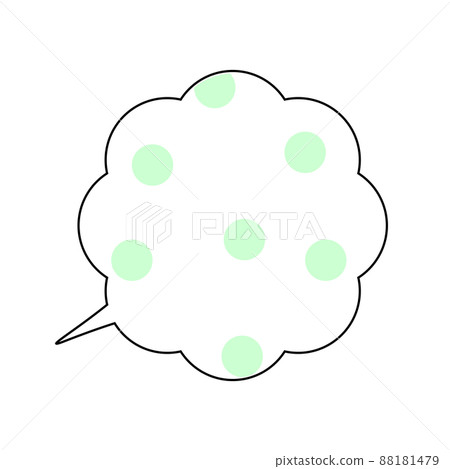 Illustration material | Cute girly polka dots Colorful balloons separately 88181479