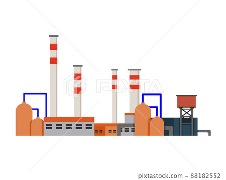 Factory Industrial Buildings Power plants vector - Stock Illustration ...