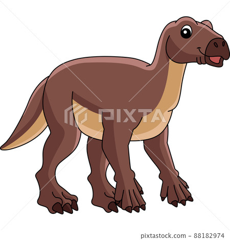 Iguanodon Dinosaur Cartoon Colored Clipart Iguanodon Dinosaur Cartoon Colored Clipart 88182974