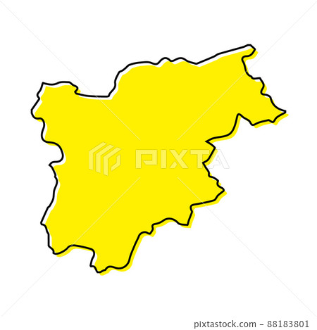 Simple outline map of South Tyrol is a region of Italy 88183801