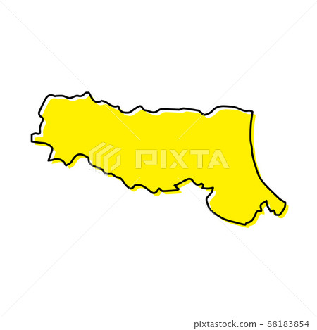 Simple outline map of Emilia-Romagna is a region of Italy 88183854