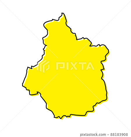 Simple outline map of Centre-Val de Loire is a region of France 88183908