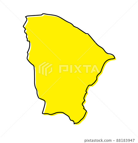 Simple outline map of Ceara is a state of Brazil. Stylized line 88183947