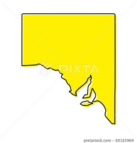 Simple outline map of South Australia is a state of Australia. 88183969