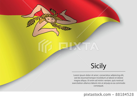 Wave flag of Sicily is a region of Italy. 88184528