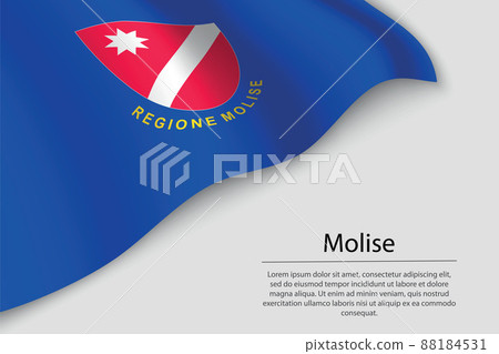 Wave flag of Molise is a region of Italy. 88184531