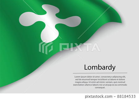 Wave flag of Lombardy is a region of Italy. 88184533