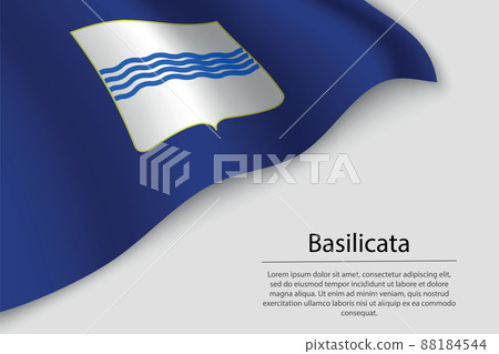 Wave flag of Basilicata is a region of Italy. 88184544