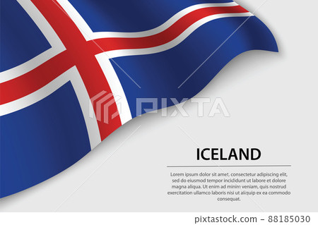 Wave flag of Iceland on white background. Banner or ribbon vecto Wave flag of Iceland on white background. Banner or ribbon vecto 88185030