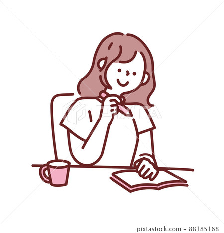 計劃插圖(思考、閱讀、日記、學習、寫作、驚訝、學習) 計劃插圖(思考、閱讀、日記、學習、寫作、驚訝、學習) 88185168