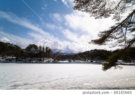 Urabandai Goshikinuma Winter scenery Urabandai Goshikinuma Winter scenery 88185660