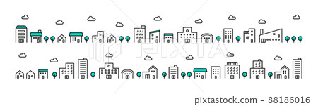 Cityscape icon set 88186016