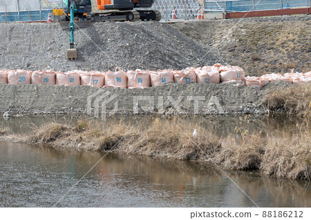Revetment of the river Revetment of the river 88186212