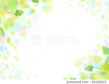 Shining young leaves background material 88186823