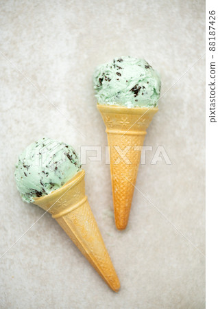 Mint Choc Chip Ice Cream 88187426