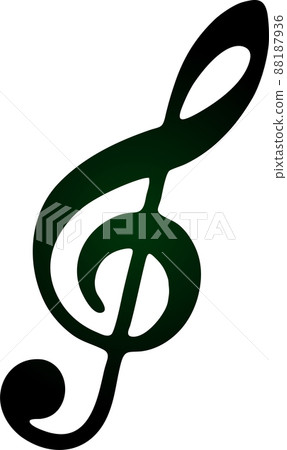 The most popular of the musical symbols is G-clef. Clef icon isolated on transparent background vector 88187936