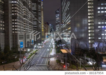 都廳前的西新宿夜景 都廳前的西新宿夜景 88187954