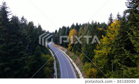 Road in the mountains. Aerial photography Road in the mountains. Aerial photography 88188080