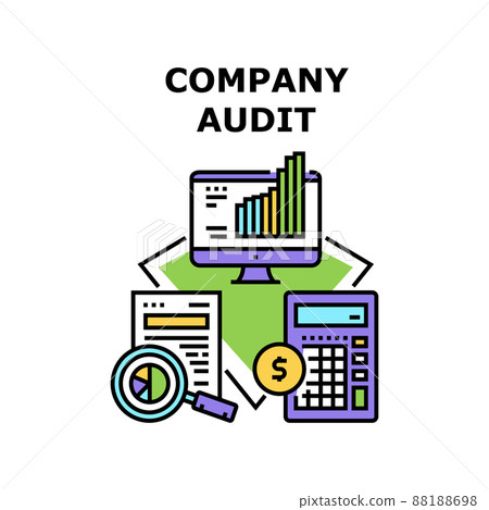 Company Audit Vector Concept Color Illustration - Stock Illustration ...
