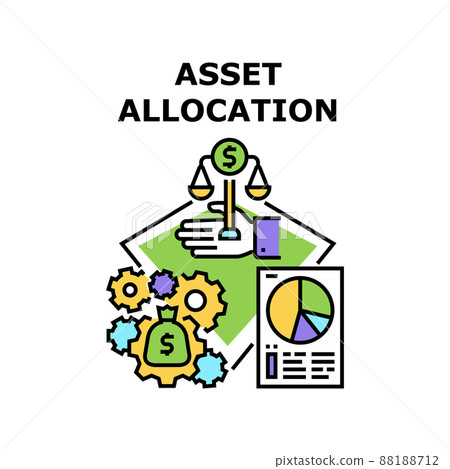 Asset Allocation Vector Concept Color Illustration - Stock Illustration ...