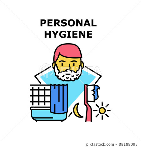 Personal Hygiene Vector Concept Color Illustration 88189095