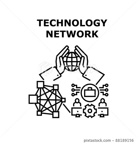 Network Technology Vector Concept Illustration Network Technology Vector Concept Illustration 88189156