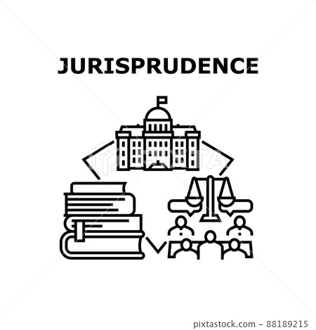 Jurisprudence Vector Concept Black Illustration 88189215