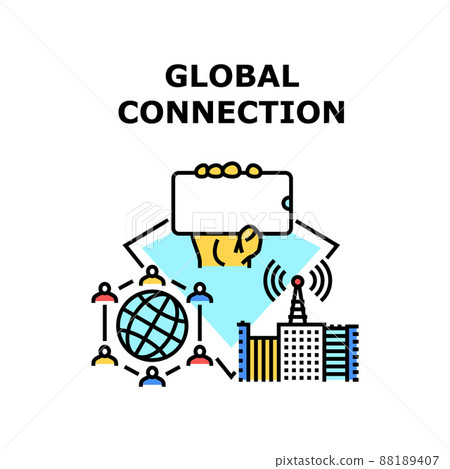 Global Connection Vector Concept Illustration 88189407