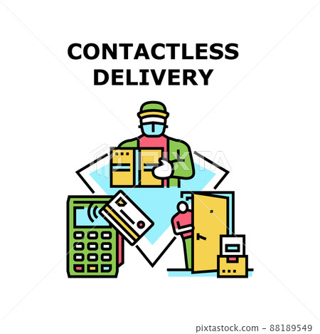 Contactless Delivery Vector Concept Illustration 88189549