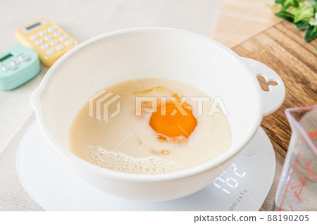 Making crepe dough Making crepe dough 88190205