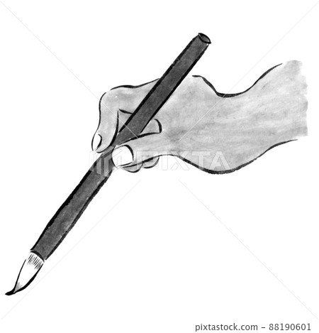 Monochrome illustration written with a brush (ink hand-drawn illustration) Monochrome illustration written with a brush (ink hand-drawn illustration) 88190601