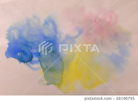 Watercolor painting fluffy mixed color pattern Watercolor painting fluffy mixed color pattern 88190795