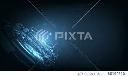 Futuristic Circular digital technology background. Futuristic Circular digital technology background. 88190810