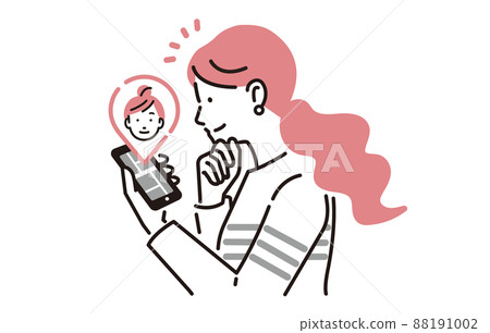 People Mothers who use the GPS function of their smartphones to check the whereabouts of their children 88191002