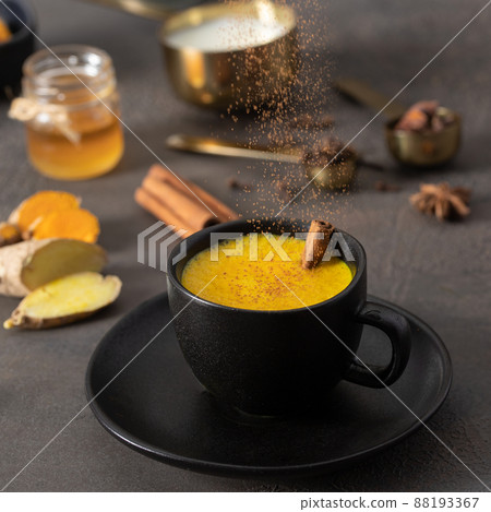 Ayurvedic beverage Golden milk 88193367