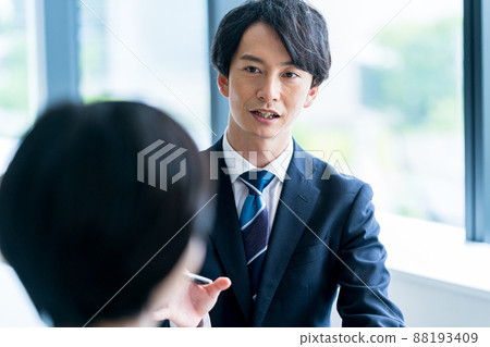 Business person meeting in the office "LINK FOREST" shooting cooperation Business person meeting in the office "LINK FOREST" shooting cooperation 88193409