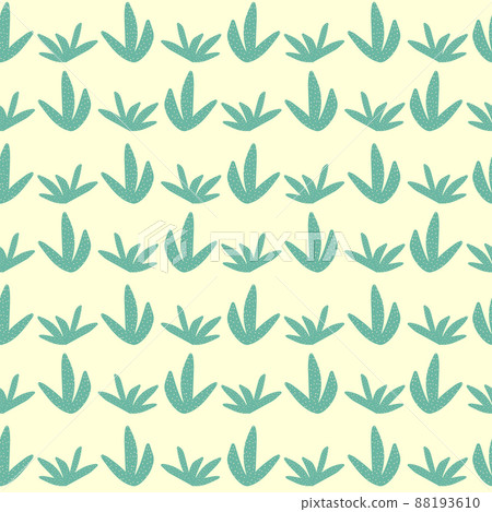 seamless pattern with different cactus. Bright repeated texture with green cacti. Natural hand drawing background with desert plants. 88193610
