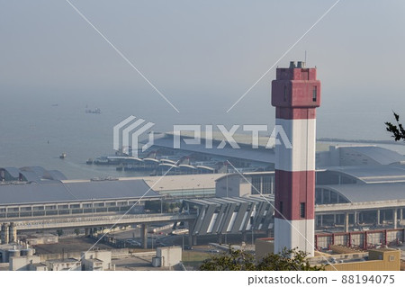 High angle view of the Macau Taipa Ferry Terminal High angle view of the Macau Taipa Ferry Terminal 88194075