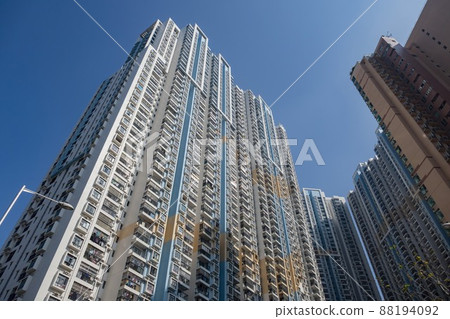 Looking up the new public hosuing estate Looking up the new public hosuing estate 88194092