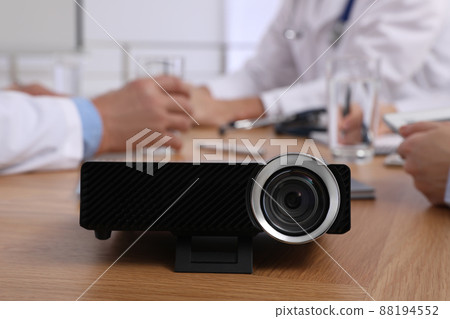 Video projector on table during medical conference Video projector on table during medical conference 88194552