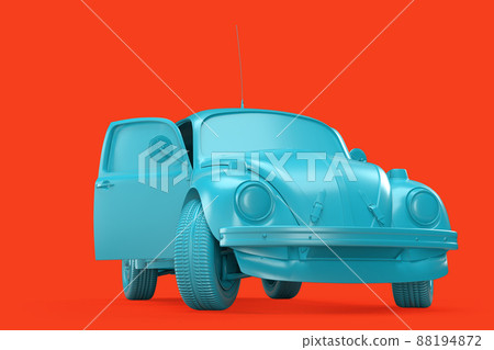 Front view of vintage car with door opened. 3D illustration Front view of vintage car with door opened. 3D illustration 88194872