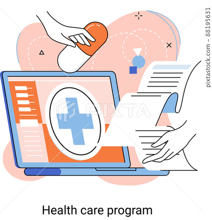 Medical insurance health care program hospital services. Online medical services protection medicine 88195631