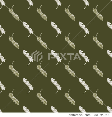 Banana leaves seamless pattern.Vintage tropical branch in engraving style. 88195968