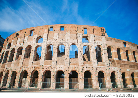 Colosseum background blue sky in Rome, Italy Colosseum background blue sky in Rome, Italy 88196032