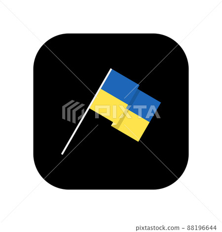 Icon in blue and yellow colors of the flag of Ukraine. 88196644